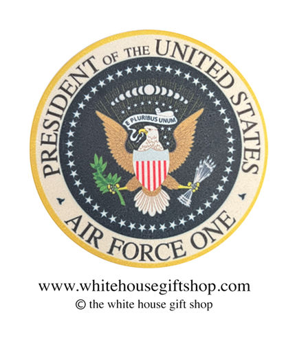 â€‹Air Force One Coasters Set of 4, Designed at Manufactured by the White House Gift Shop, Est. 1946. Made in the USA