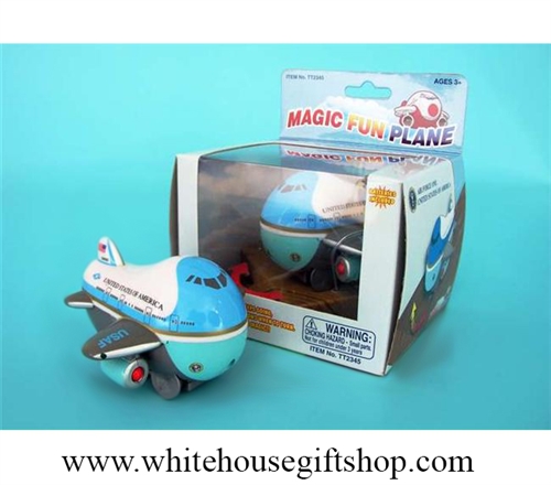 Air Force One Magic Fun Plane, Daron, Watch the Magic Plane Zoom Across Your Table. It won't fall off but changes course!  Fun & Engages the Imagination, 3", Pre-Holiday "THANK YOU FOR YOUR SUPPORT" Sale from the White House Gift Shop, Est. 1946