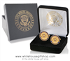 Air Force One Cufflinks, COLLECTORS ITEM, Presidential Guest Style, 24KT Elegant Gold Finish, Raised Presidential Seal with Fine Detail, Designed for former President,  Gold Seal Jewelry Case with Gift Box
