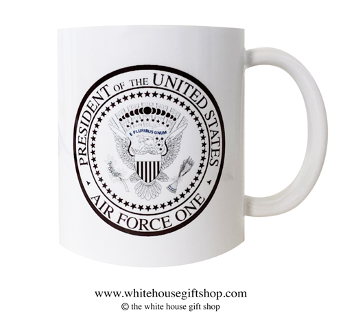 President of the United States Air Force One Coffee Mug, Presidential Joseph R. Biden Coffee Mug, Designed at Manufactured by the White House Gift Shop, Est. 1946. Made in the USA