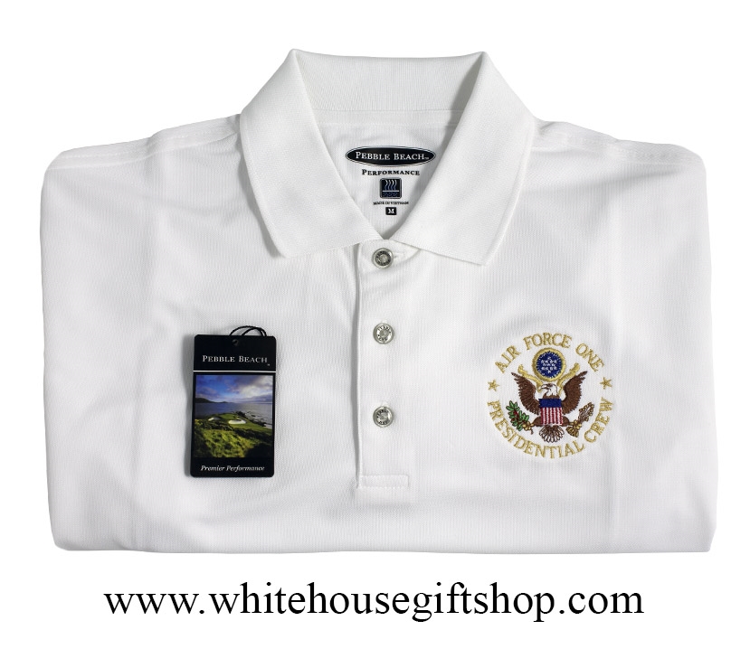 The Air Force One Presidential Golf Shirt, Pebble Beach, is Elegantly  Embroidered and Includes a Certificate of Authenticity of Origin from the  White House Gift Shop, Est. 1946