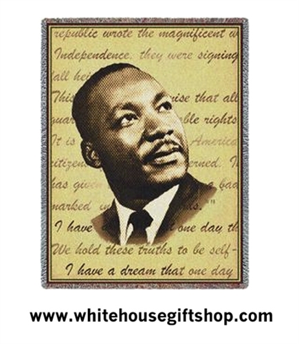 Reverend Martin Luther King, Jr, Commemorative Throw,Tapestry, Blanket, White House GS, WHGS-6432-T, SOLD OUT, STYLE NO LONGER AVAILABLE