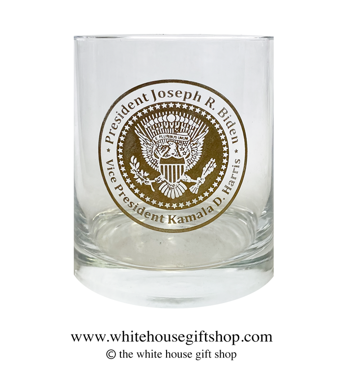 Great Seal of the United States Apothecary Style, White House Gift, Candy  Jar, Gold Etched,The White House Presidential Glassware Collection
