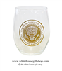 White House Stemless Wine Glass Set , Presidential Seal, President Eagle official authentic Glassware