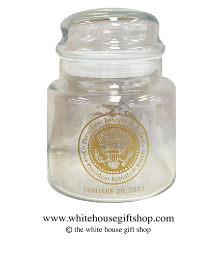 White House Candy Jar, Presidential Seal, President Eagle official authentic Glassware