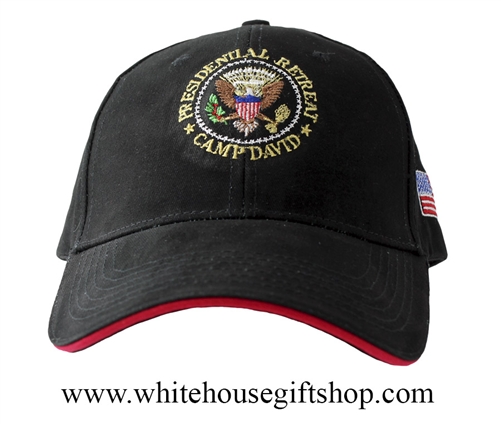 Black with Red Trim Camp David Hat