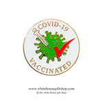 COVID-19 Vaccinated Lapel Pin, original design by the White House Gift Shop, Est. 1946