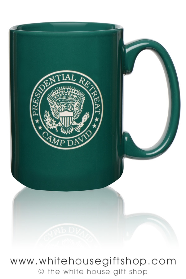 Camp David Presidential Retreat Mug, Etched in USA, Deep Green
