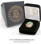 Washington D.C. Cherry Blossom Lapel Pin,  Custom White House Jewelry Box, Select Package Style