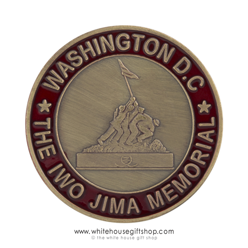 Marine Corps, USMC, Iwo Jima Brass Memorial Coin from the Official White House Gift Shop.