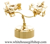 Gold Aeroplane Duo Music Box with SwarovskiÂ® Crystals