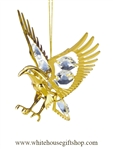 Gold American Eagle Ornament with SwarovskiÂ® Crystals.