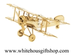Gold Biplane Ornament