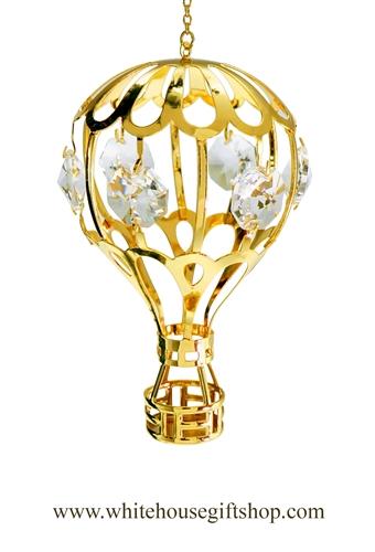 Gold Classic Hot Air Balloon Ornament