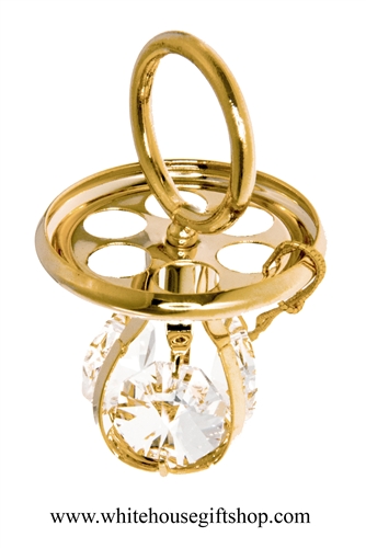 Gold Classic Pacifier Ornament