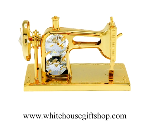 Gold Classic Sewing Machine Desk Model