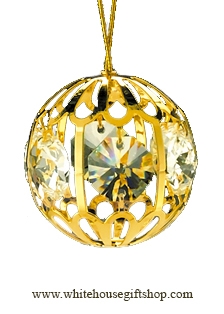 Gold Filigree Ball Ornament