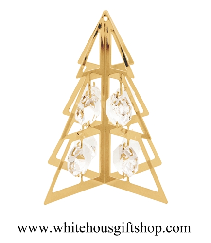 Gold Geometric Holiday Tree Ornament