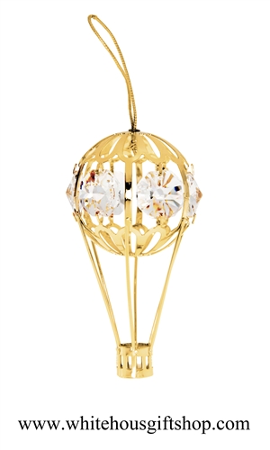 Gold Hot Air Balloon Ornament