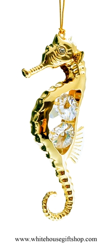 Gold Sea Horse Ornament
