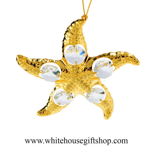 Gold Holiday Snowman Ornament