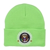 Green Beanie Hat with Seal of the President