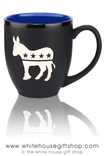 Democratic Party Bistro Mug, Etched in USA