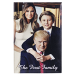 SOLD OUT Magnets, Donald Trump with First Lady and Barron, Magnet is Set in a Tw0-Piece Box with the White House Seal, 2" x 3"