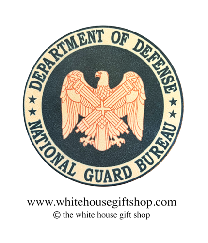 Department of Defense National Guard Coasters Set of 4, Designed at Manufactured by the White House Gift Shop, Est. 1946. Made in the USA