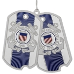 USCG Ornament, USA, Military ornaments Coast Guard , high quality silver polished finish, Made in America