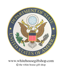 Department of State Coasters Set of 4, Designed at Manufactured by the White House Gift Shop, Est. 1946. Made in the USA