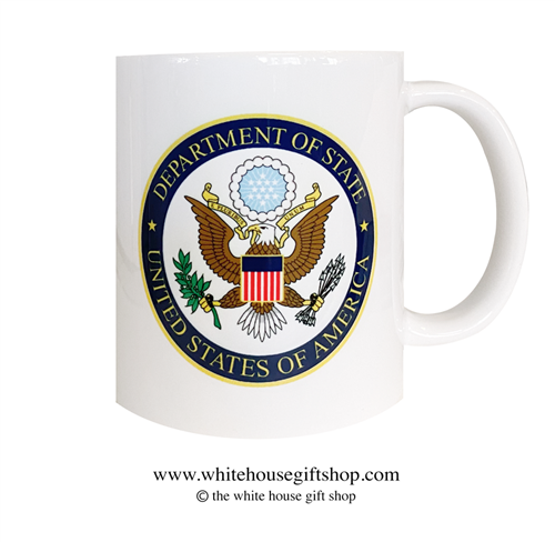 Department of State Coffee Mug, Designed at Manufactured by the White House Gift Shop, Est. 1946. Made in the USA