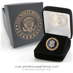 Popular Presidential Eagle Seal lapel and hat pin, White House Gift Box