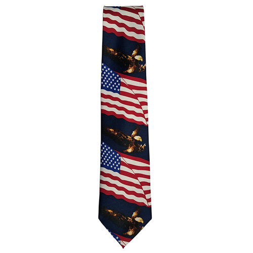 Majestic Eagle and American Flags Neck Tie from the Official White House Gift Shop