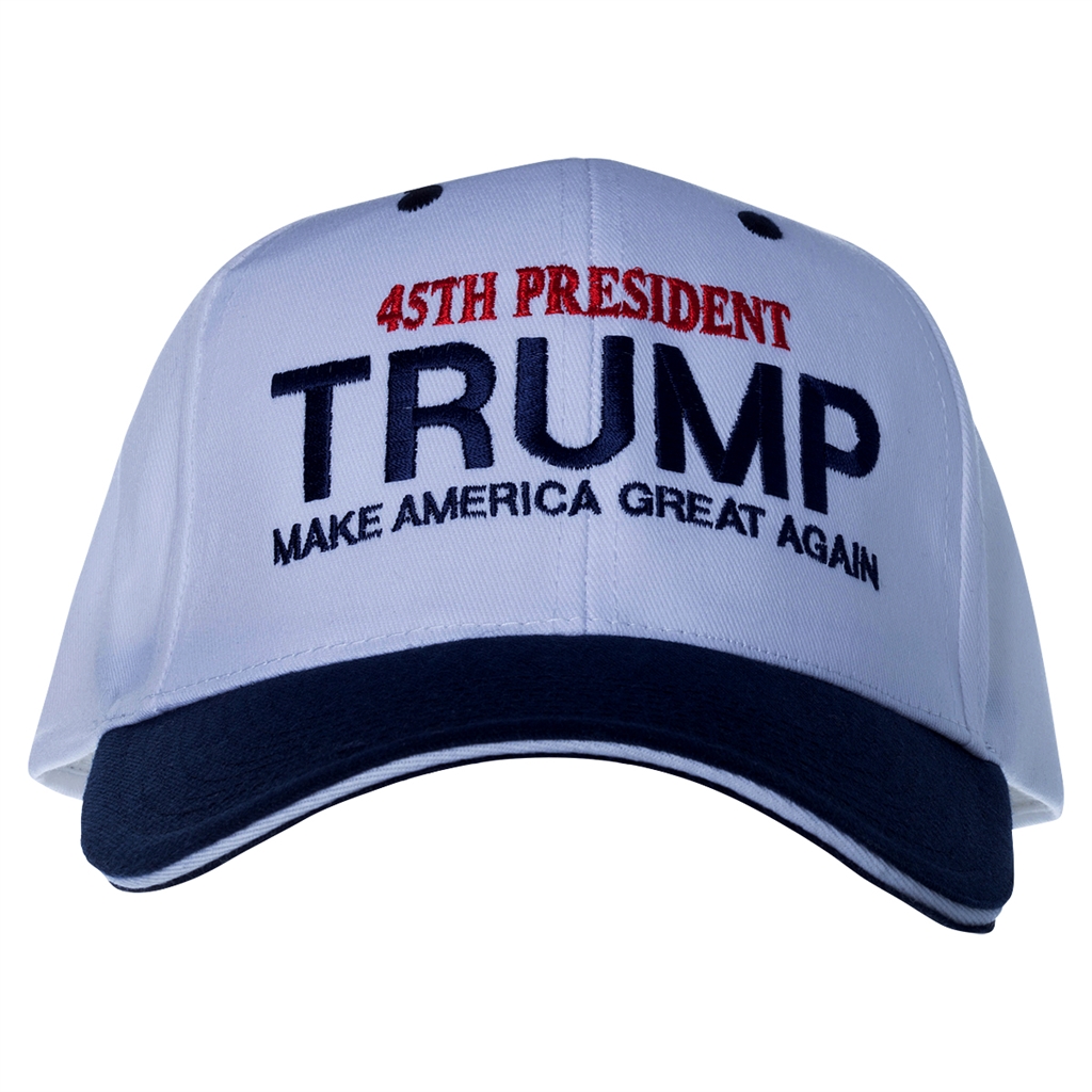 45th President of the United States White & Navy Blue Hat, Trump