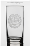 Department of the Army 15.5 OZ Highball Glass, USA Artisan Hand Engraved, Lead Free