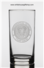 Camp David 15.5 OZ Highball Glass, USA Artisan Hand Engraved, Lead Free