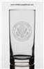Department of State 15.5 OZ Highball Glass, USA Artisan Hand Engraved, Lead Free