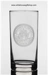 Department of the Navy 15.5 OZ Highball Glass, USA Artisan Hand Engraved, Lead Free