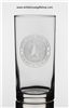 United States Space Force 15.5 OZ Highball Glass, USA Artisan Hand Engraved, Lead Free