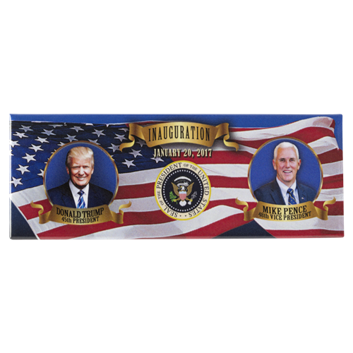 President Donald J. Trump and Vice President Pence Inauguration Panorama Magnet from the White House Gift Shop