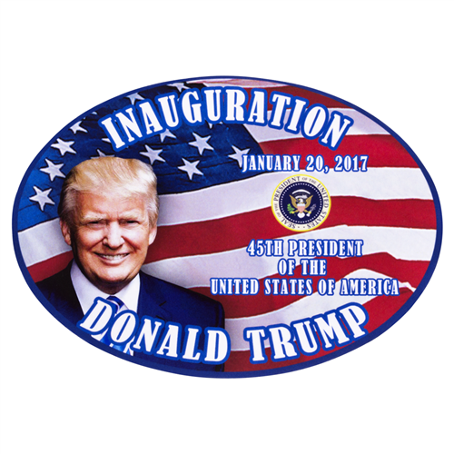 President Elect Donald J. Trump 45th President Oval Bumper Magnet