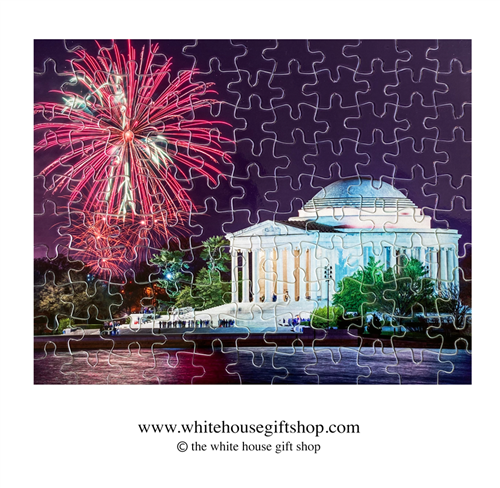 The Jefferson Memorial at Night, 110 Piece Jigsaw Puzzle, Made in USA!