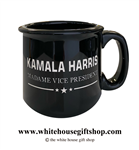 Kamala Harris Wide Campfire Mug, 15 ounce, large Bistro Mug, Cup, etched in America, United States Eagle, Quality Mugs From The Official White House Gift Shop.