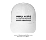 Madame Vice President Kamala Harris Hat in White, 46th President of the United States Joseph R. Biden, Official White House Gift Shop Est. 1946 by Secret Service Agents