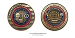 LITTLE ROCK NINE, LIMITED TO 1000 COINS, edge numbered, certificate of  Authenticity  from The Official White House Gift Shop. honors veterans in WWII, Normandy Beaches, June 6, 1944.