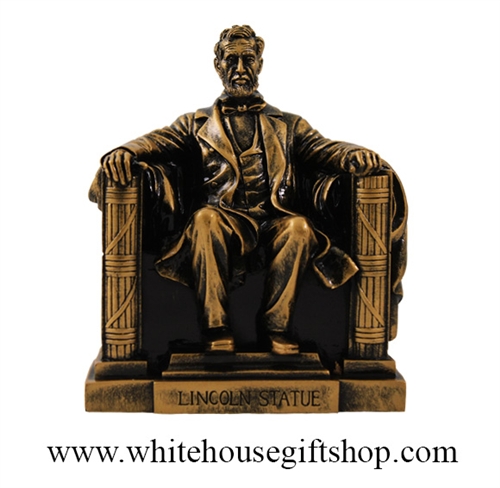 Lincoln Memorial Statue, Acrylic, 16th U.S.President of the United States, 8", Bronze Patina