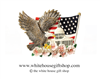 The Capitol Building with Eagle and Flag, Ceramic Magnet