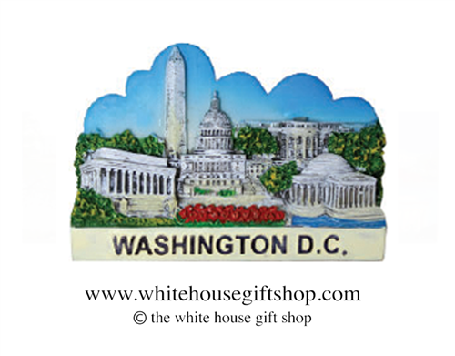 Washington D.C. Monuments, Ceramic Magnet