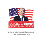 President Donald J. Trump Magnet with His Classic Blue Tie, Seal and American Flag, 2 3/8" x 3 3/8", From The White House Gift Shop